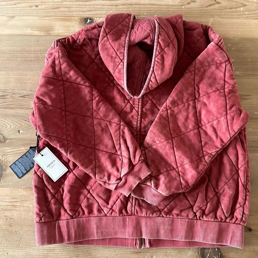 FOREVER 21 QUILTED ZIP UP JACKET BLOSSOM NEW WITH TAGS - Picture 2 of 6